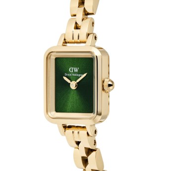 Orologio Donna DANIEL WELLINGTON Quadro Mini Arch 3-link Emerald Sunray Gold - DW00100852