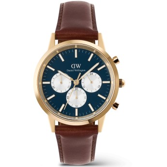 Orologio Uomo DANIEL WELLINGTON Iconic Chronograph St Mawes Arctic Panda Gold - DW00100873