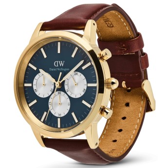 Orologio Uomo DANIEL WELLINGTON Iconic Chronograph St Mawes Arctic Panda Gold - DW00100873