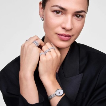 Orologio Donna DANIEL WELLINGTON Juliette Braided Mesh White Sunray Silver - DW00100884