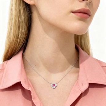 Collana Donna AMEN Cuori - CLPHSIBBRZ