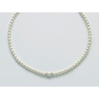 Collana Donna Miluna PCL5914V con perle bianche coltivate di acqua dolce 5-5,5 mm, diamanti taglio brillanti 0,024 ct