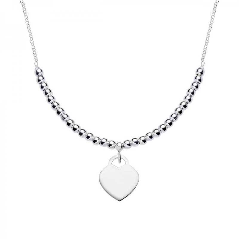Collana Donna Amen CLTIB3 in argento 925 rodiato con cuore pendente collezione Coccole