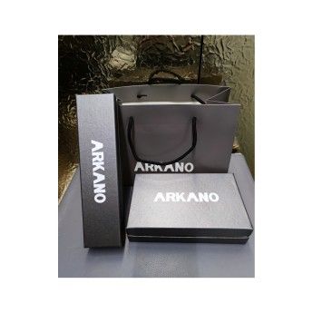 Bracciale Uomo Arkano ABA012NN in acciaio con targhetta centrale e diamante nero 0,015 ct