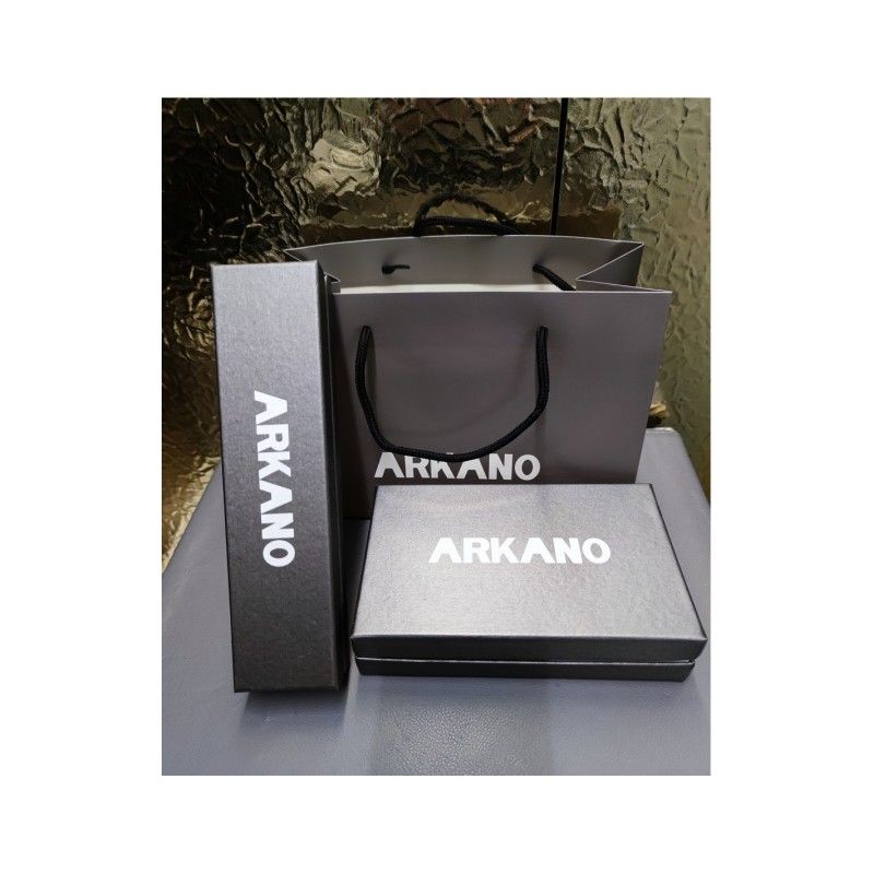 Bracciale Uomo Arkano BAC09NN in acciaio con targhetta centrale ed inserti in pvd rose gold e black