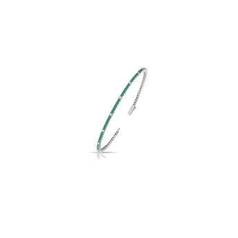 Bracciale Uomo Arkano TN01BVB/2 tennis in argento 925 rodiato con cristalli verdi e bianchi