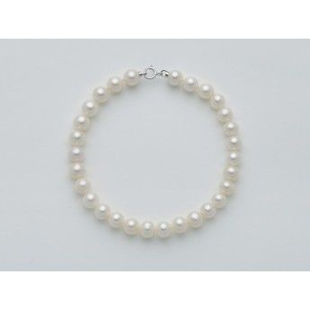 Bracciale Donna Miluna PBR2214 con perle bianche coltivate di acqua dolce 4,5-5 mm e chiusura in oro bianco