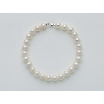Bracciale Donna Miluna PBR1678 con perle bianche coltivate di acqua dolce 7-7,5 mm e chiusura in oro bianco