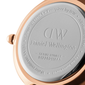 Orologio Donna Daniel Wellington DW00100230 - Orologio solo tempo pelle cassa rosè collezione Petite Sheffield 28 mm