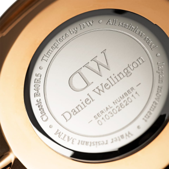 Orologio Uomo Daniel Wellington DW00100275 - Orologio solo tempo acciaio rosè collezione Classic Bayswater 40 mm