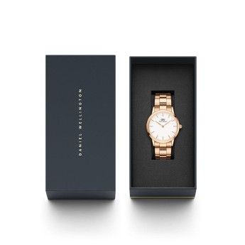 Orologio Uomo Daniel Wellington DW00100209 - Orologio solo tempo acciaio rosè collezione Iconic Link 36 mm