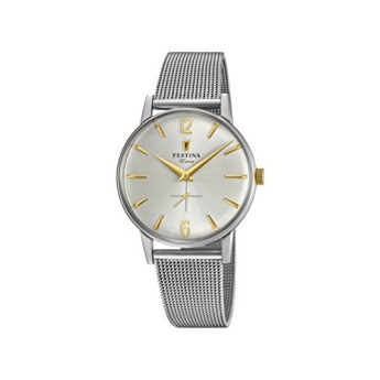 Festina Orologio Analogico Uomo con Cinturino in Placcato in Acciaio Inox F20252/2