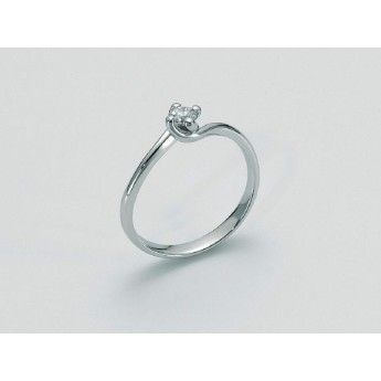 Anello Donna Miluna LID3115-009S in oro bianco con brillante 0,09 ct
