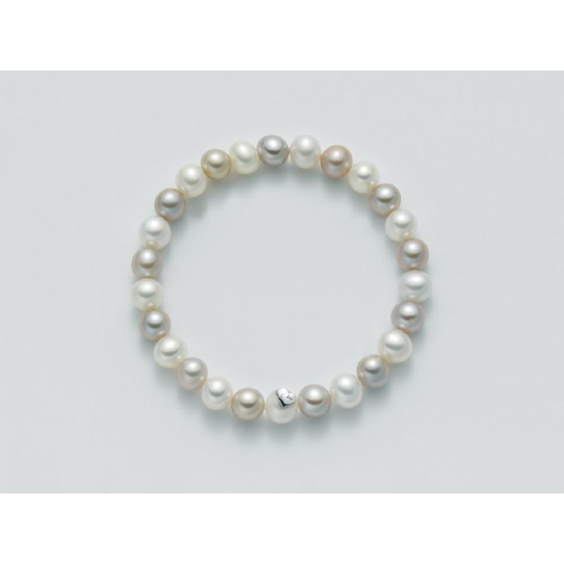 Bracciale Donna Miluna PBR1670 – Bracciale con perle bianche e multicolor coltivate 6,5-7 mm