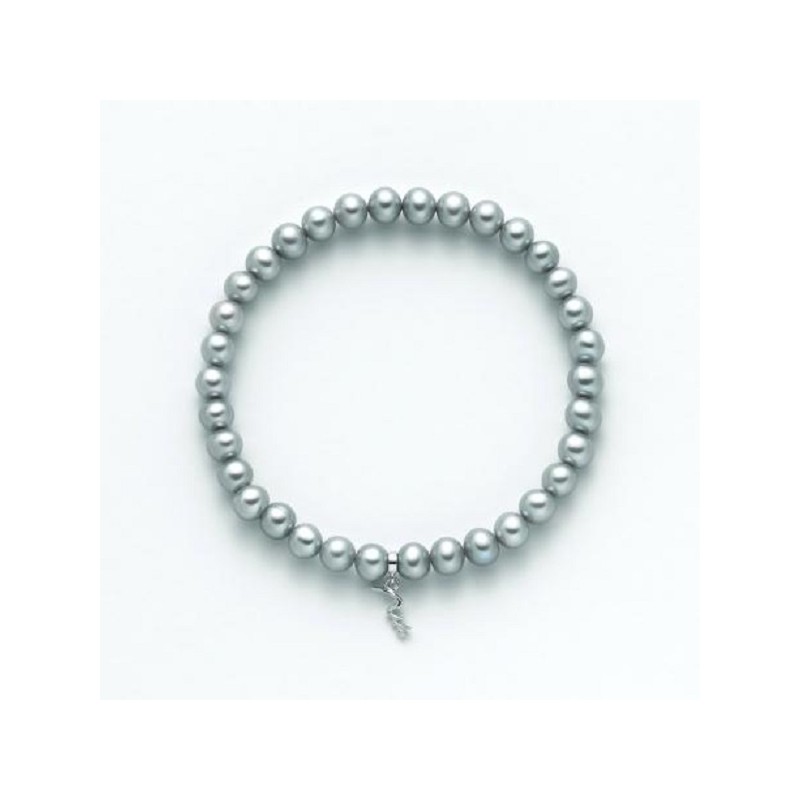 Bracciale Donna Miluna PBR2704-RO-G - Bracciale perle grigie coltivate 5-5,5 mm e charms in argento 925 rodiato
