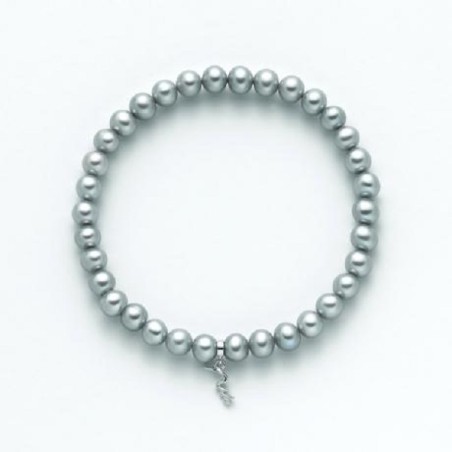 Bracciale Donna Miluna PBR2704-RO-G - Bracciale perle grigie coltivate 5-5,5 mm e charms in argento 925 rodiato