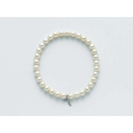 Bracciale Donna Miluna PBR2704-VI con perle bianche coltivate di acqua dolce 5,5-6 mm e charm in argento 925