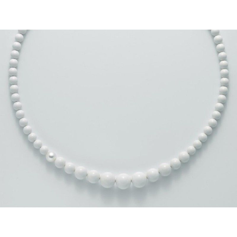 Collana Doona Miluna PCL4661 - Collana corallo bianco e perla bianca coltivata collezione Terra e Mare