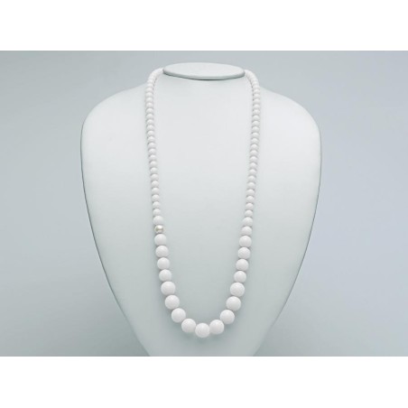 Collana Donna Miluna PCL4662 - Collana corallo bianco 8-14 mm e perla bianca coltivata di acqua dolce 9,5-10 mm