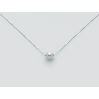 Collana Donna Miluna CL1421M in oro bianco con perla bianca coltivata di acqua dolce 9,5-10 mm