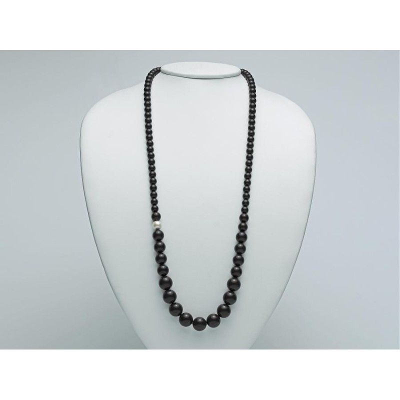 Collana Donna Miluna PCL4659V in onice nera 8-14 mm, perla bianca coltivata di acqua dolce 9,5-10 mm e chiusura in argento 925