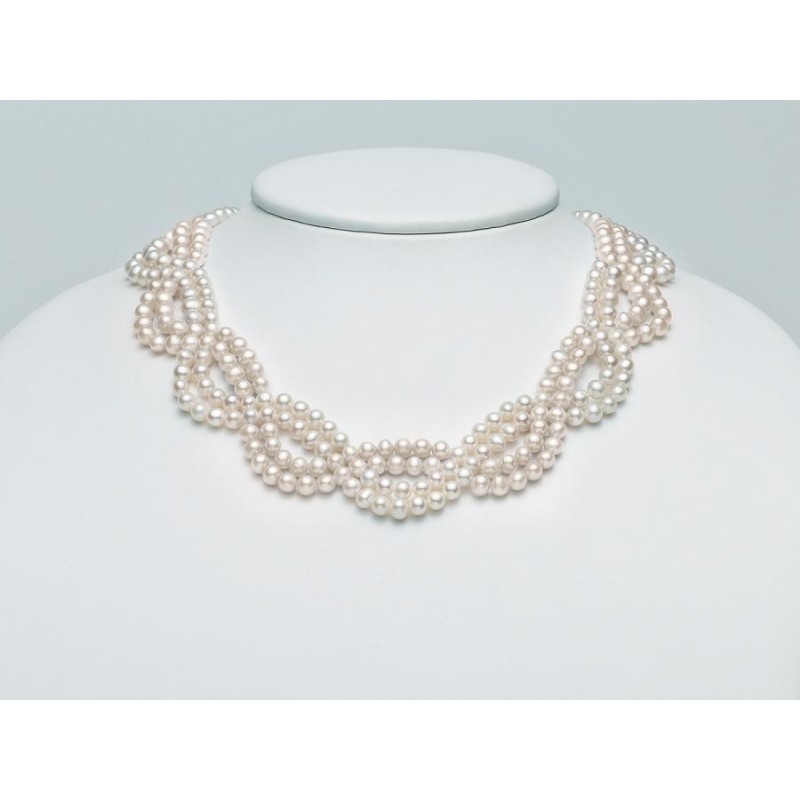 Collana Donna Miluna PCL4998 con perle bianche coltivate di acqua dolce 5,5-6 mm chiusura in argento 925 rodiato