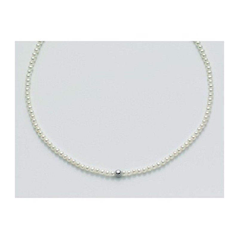 Collana Donna Miluna PCL4776 con perle bianche coltivate di acqua dolce 5-5,5 mm ed oro bianco