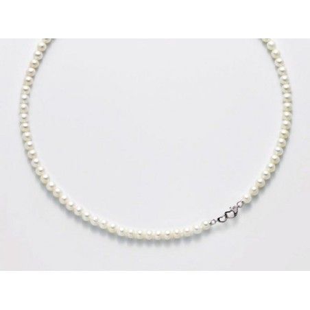 Collana Donna Miluna PCL5481 con perle bianche coltivate di acqua dolce 5,5-6 mm ed oro bianco