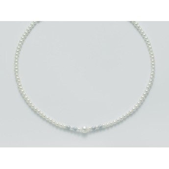 Collana Donna Miluna PCL3080 con perle bianche coltivate di acqua dolce 4-4,5 mm con boule ed oro bianco