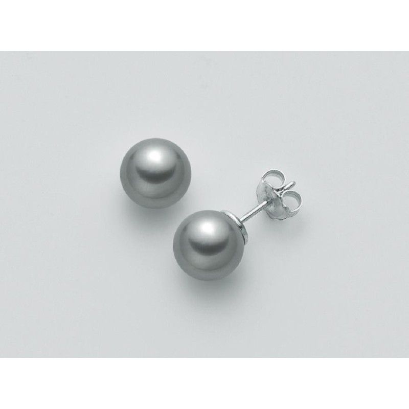 Orecchini Donna Miluna PPN665BGM con perle grigie coltivate di acqua dolce 6-6,5 mm ed oro bianco