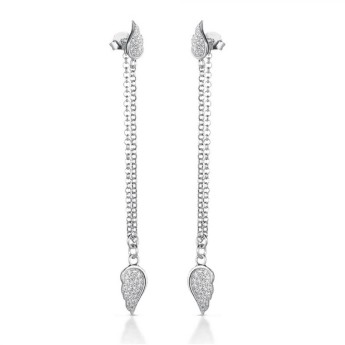 Orecchini Donna Roberto Giannotti GIA326 in argento 925 rodiato e zirconi bianchi collezione Microlighting
