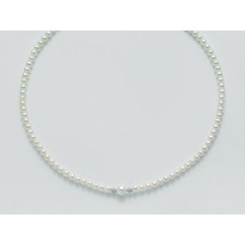 Collana Donna Miluna PCL3079 con perle bianche coltivate di acqua dolce 4-4,5 mm ed oro bianco