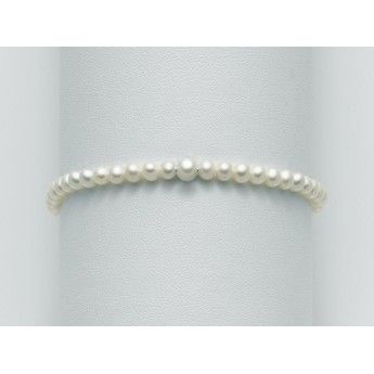 Bracciale Donna Miluna PBR2673AGV con perle bianche coltivate di acqua dolce 5-5,5 mm e chiusura in argento 925 rodiato