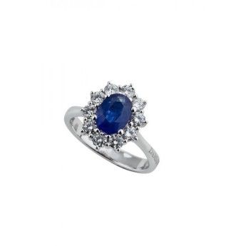 Anello Donna DAMIANI in oro, zaffiro blu e diamanti collezione Gemme  -  81059742