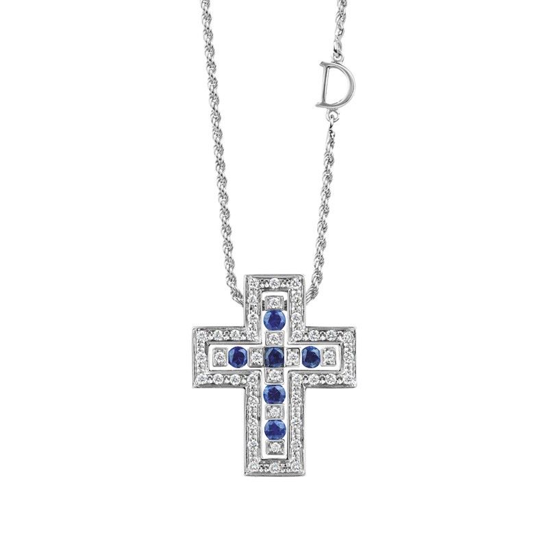 Collana Donna DAMIANI in oro, zaffiri blu e diamanti collezione Belle Epoque - 20012276