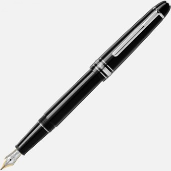 Penna Stilografica Montblanc 106522 in resina pregiata di colore nero collezione  Meisterstück Platinum-Coated Classique