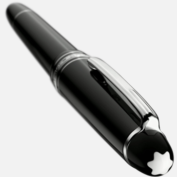 Penna Stilografica Montblanc 106522 in resina pregiata di colore nero collezione  Meisterstück Platinum-Coated Classique