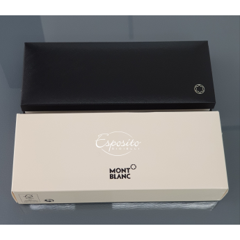 Penna Stilografica Montblanc 106522 in resina pregiata di colore nero collezione  Meisterstück Platinum-Coated Classique