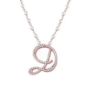 Marcello Pane Collana Da Donna Collezione Iniziale Arg. 925  lettera D.  Rif. CLDV008/D