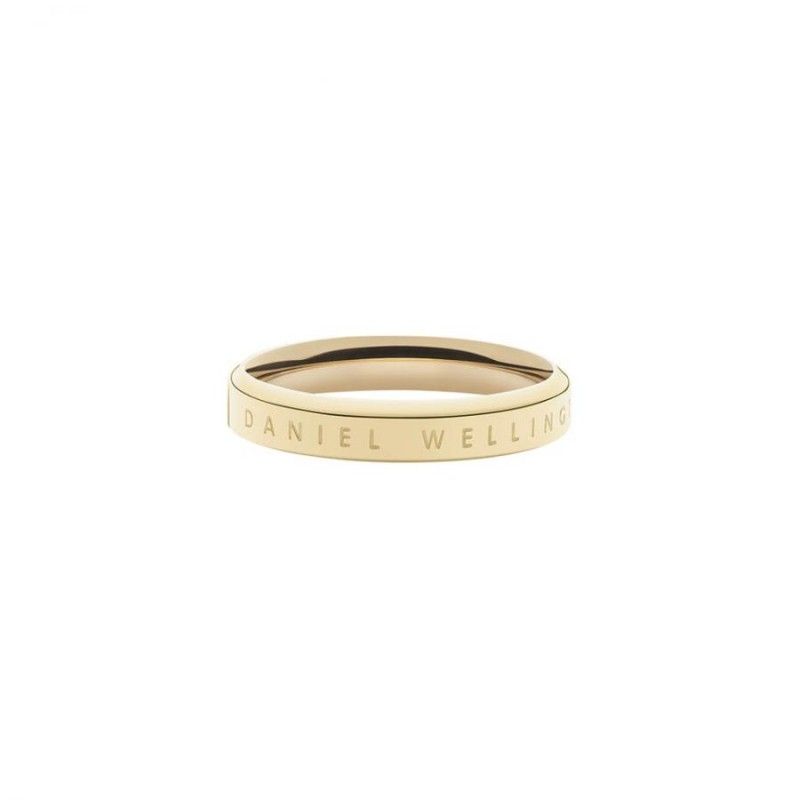 Anello Donna Daniel Wellington DW00400078 – Anello acciaio inox placcatura pvd oro giallo collezione Classic Ring misura 12