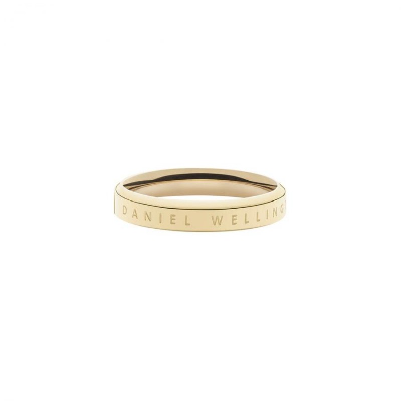 Anello Uomo Daniel Wellington DW00400083 – Anello acciaio inox placcatura pvd oro giallo collezione Classic Ring misura 22