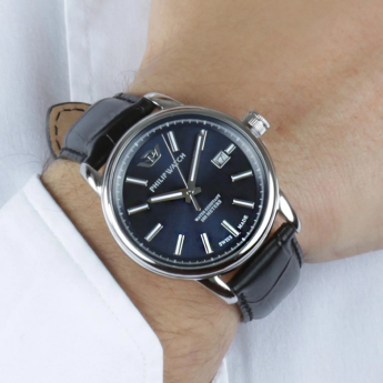 Orologio Uomo Philip Watch R8251178008 - Orologio solo tempo in pelle con movimento al quarzo Swiss Made collezione Kent