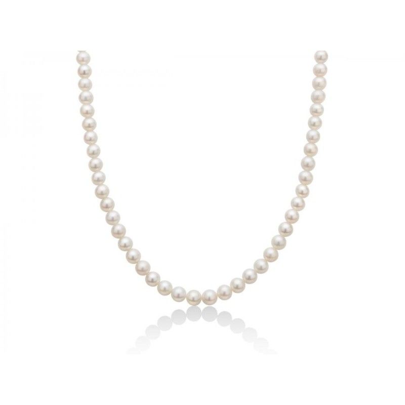 Collana Donna Miluna PCL4203 - Collana perle bianche coltivate di acqua dolce 8,5-9 mm con chiusura in oro bianco