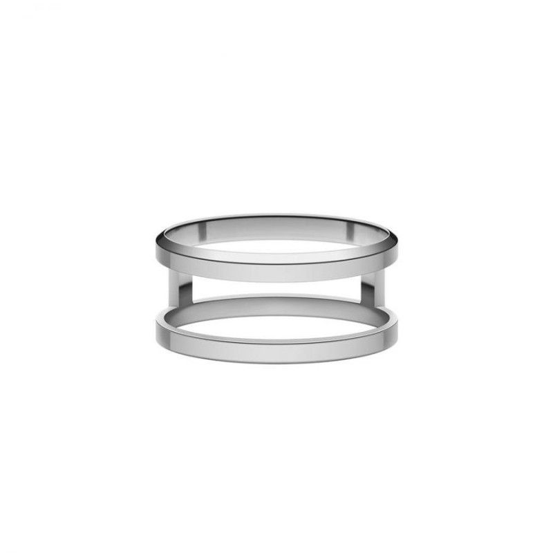 Anello Donna Daniel Wellington DW00400122 – Anello acciaio inox placcatura pvd rodio collezione Elan Dual Ring misura 14