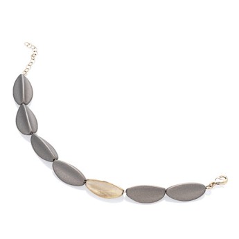 Bracciale donna Marcello Pane in argento dorato collezione Rubber  -  BRAR127