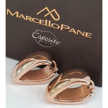 Orecchini Marcello Pane - Orecchini donna in argento con placcatura oro rosa - ORCS008/R