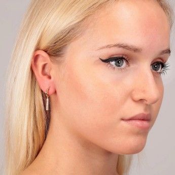 Mono Orecchino Donna La Petite Story LPS02ARQ117 in ottone pvd gold e zirconi bianchi collezione Single Earrings