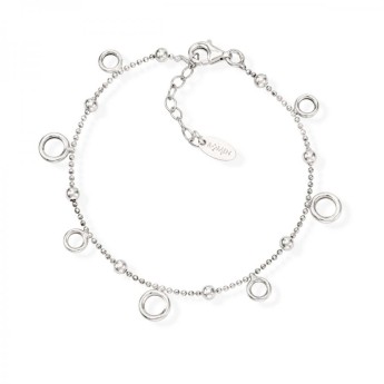 Bracciale Donna Amen BRTOMB3 - Bracciale in argento 925 rodiato con anellini collezione Romance