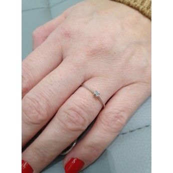 Anello Donna Miluna LID2931-006S – Anello solitario in oro bianco con brillante 0,06 ct