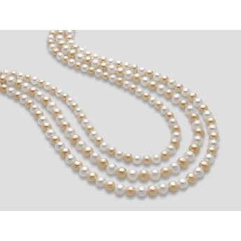 Collana Donna Miluna 1MPO455-42NL- Collana perle coltivate bianche e pesca di acqua dolce 4,5-5 mm con chiusura oro bianco